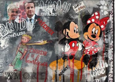Malerei mit dem Titel "Manu Mouse" von Jacash, Original-Kunstwerk, Acryl