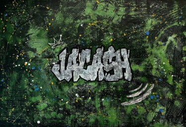 Painting titled "Green Jacash" by Jacash, Original Artwork, Acrylic