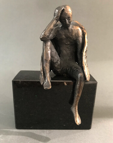 Скульптура под названием "Thinking Man" - Jacek Cholewa, Подлинное произведение искусства, Бронза