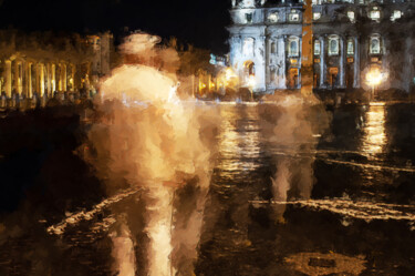 Цифровое искусство под названием "Walk towards light" - Jacek Dudziński, Подлинное произведение искусства, Цифровая живопись