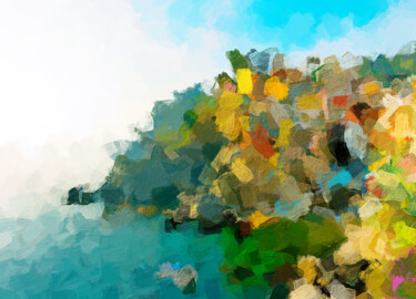 Digital Arts titled "Sicily Italy" by Jacek Dudziński, Original Artwork, Digital Painting