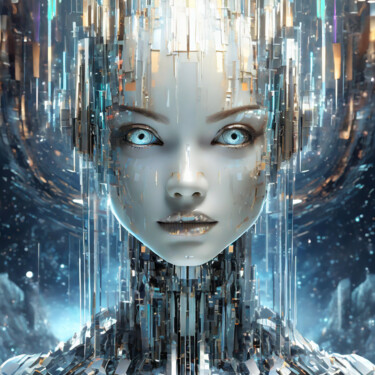 Цифровое искусство под названием "android enveloped b…" - Jacek Dudziński, Подлинное произведение искусства, Цифровая живопи…