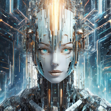 Digital Arts titled "Future Android" by Jacek Dudziński, Original Artwork, Digital Painting