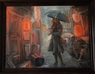 Pintura intitulada "chinka-2.jpg" por Jacek Gorzawski, Obras de arte originais, Óleo