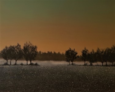 Pittura intitolato "All'alba" da Jacek Malinowski, Opera d'arte originale, Acrilico