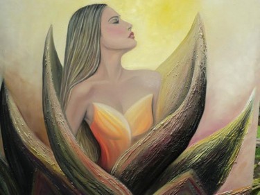 Pintura intitulada "O ressurgimento da…" por Jaciara Brito, Obras de arte originais, Óleo