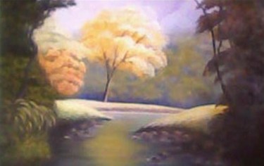 Pintura intitulada "A luz da floresta" por Jaciara Brito, Obras de arte originais, Acrílico