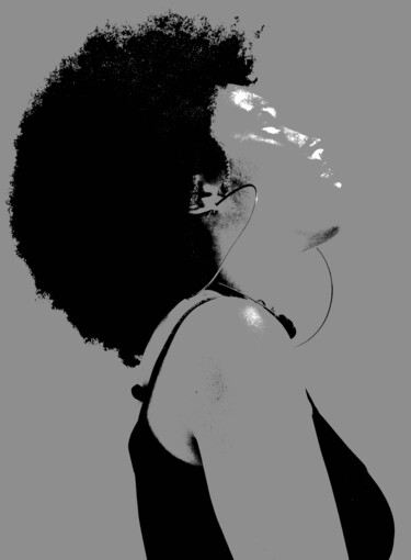 Digitale Kunst mit dem Titel "Black women" von Jacildo Silva, Original-Kunstwerk, Digitale Malerei