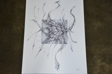 Drawing titled "Série 1.4" by Stoff, Original Artwork, Ballpoint pen