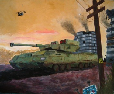 Painting titled "Scrapheap Challenger" by Jack Norris, Original Artwork