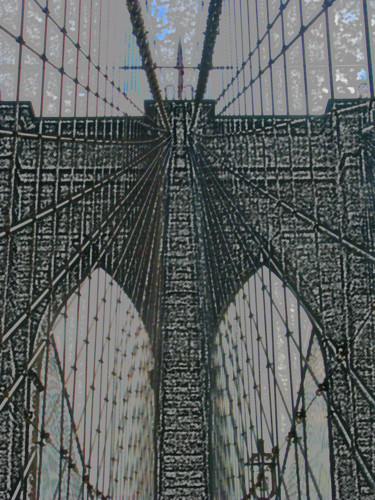 Photography titled "Brooklyn Bridge" by Jack Welch, Original Artwork, Manipulated Photography