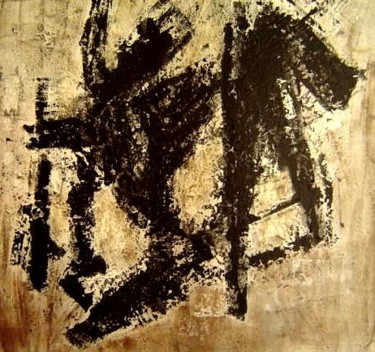 Peinture intitulée "cheval de bataille" par Jack, Œuvre d'art originale, Huile