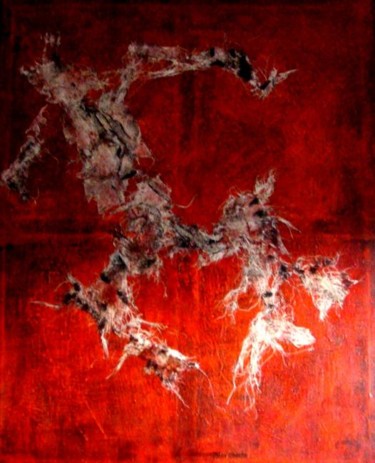 Pittura intitolato "Fosilles" da Jack, Opera d'arte originale, Olio
