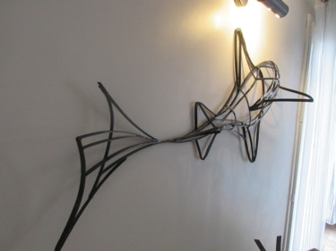 Sculpture titled "requin acier 3d sha…" by Jacques Veinante (jackart), Original Artwork