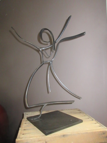Sculpture titled "la danseuse" by Jacques Veinante (jackart), Original Artwork, Metals