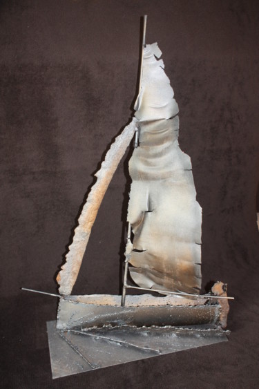 Sculpture intitulée "le large" par Jacques Veinante (jackart), Œuvre d'art originale, Métaux