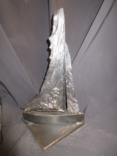 Sculpture intitulée "le voilier" par Jacques Veinante (jackart), Œuvre d'art originale, Métaux