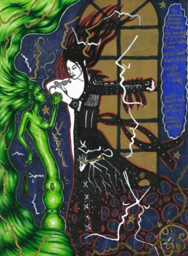Digital Arts titled "hookah woman" by Jack-Caine Silverman, Original Artwork