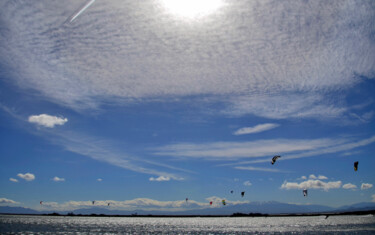 Fotografia intitolato "Kite surf et montag…" da Jackdan66, Opera d'arte originale, Fotografia non manipolata