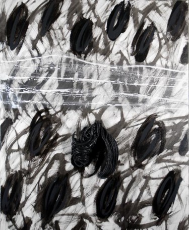 Peinture intitulée "Traces fréquentables" par Jacki Marechal, Œuvre d'art originale, Huile