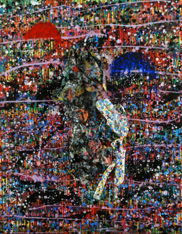 Картина под названием "Exposition Dionysos…" - Jacki Marechal, Подлинное произведение искусства, Масло