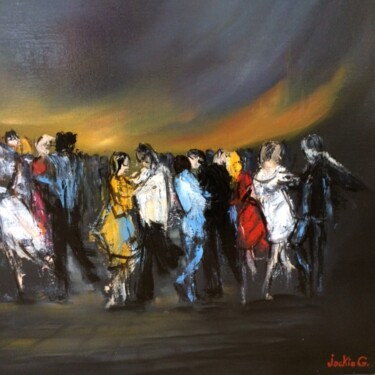 Schilderij getiteld "Danse, danse" door Jackie G., Origineel Kunstwerk, Olie