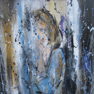 Peinture intitulée "Interrogation" par Jackie G., Œuvre d'art originale, Huile Monté sur Châssis en bois