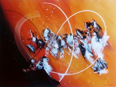 Malerei mit dem Titel "ORION" von Jackie Godenir, Original-Kunstwerk, Acryl