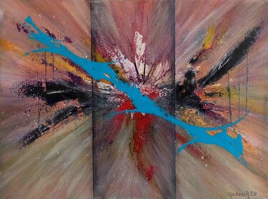 Painting titled "CHAOS" by Jackie Godenir, Original Artwork, Acrylic