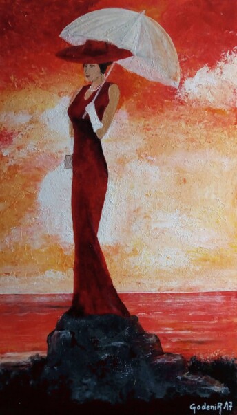 Painting titled "CARMEN" by Jackie Godenir, Original Artwork, Acrylic