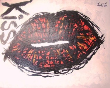 Painting titled "kiss" by Jack Mast, Original Artwork, Acrylic