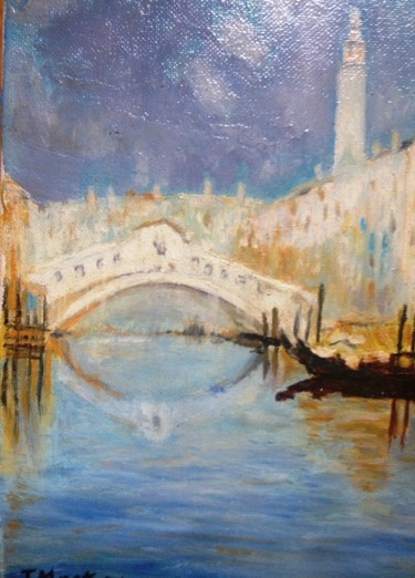 Painting titled "Pont des soupirs" by Jack Mast, Original Artwork, Oil