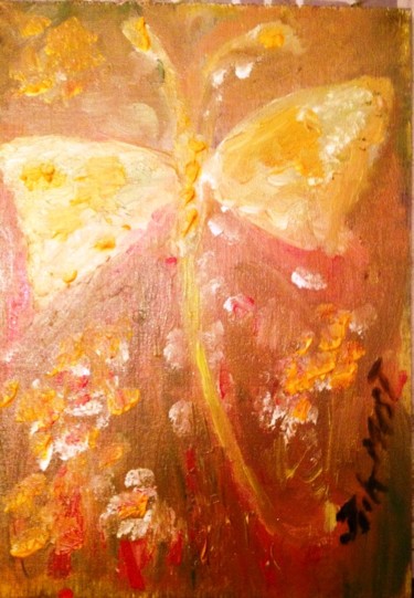 Peinture intitulée "borboleto-sozinho" par Jack Mast, Œuvre d'art originale, Huile