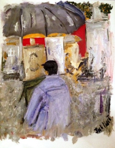 Peinture intitulée "paris place du tert…" par Jack Mast, Œuvre d'art originale, Huile