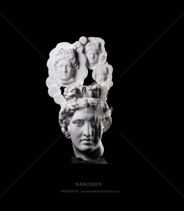 Sculpture titled "Narcissus" by Michal Jackowski, Original Artwork, Stone