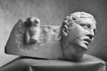 Sculpture titled "why she..." by Michal Jackowski, Original Artwork, Stone