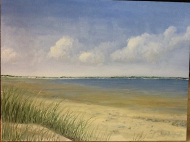 Peinture intitulée "La plage des oyats" par Jacky Bellaguet, Œuvre d'art originale