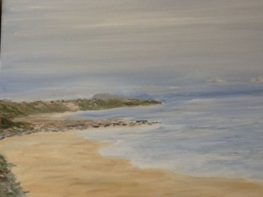 Peinture intitulée "La plage de la tant…" par Jacky Bellaguet, Œuvre d'art originale, Huile