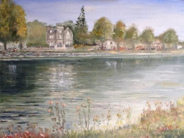 Painting titled "Le château de la ga…" by Jacky Bellaguet, Original Artwork