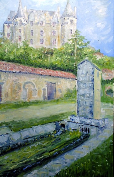 Painting titled "Le gouffre Neuvicq…" by Jacky Bellaguet, Original Artwork, Oil