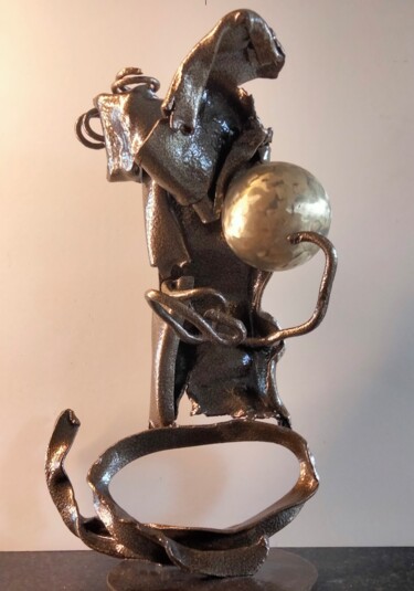 Sculpture titled "Materna" by Jacky Cognolato, Original Artwork, Metals