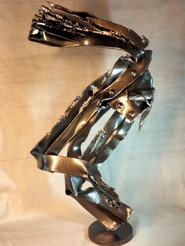 Skulptur mit dem Titel "Puissance" von Jacky Cognolato, Original-Kunstwerk, Metalle