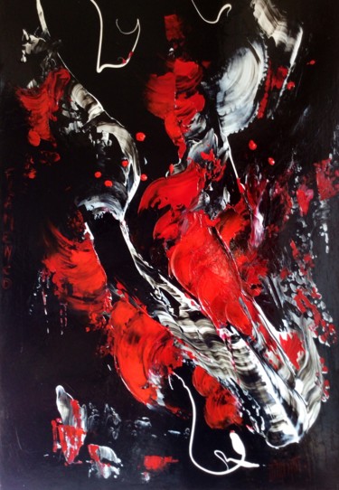 Peinture intitulée "Flamenco" par Ditrento'J, Œuvre d'art originale, Acrylique