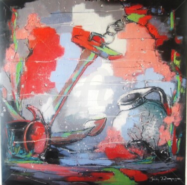 Peinture intitulée "L'ancre de marine o…" par Jacky Dumergue, Œuvre d'art originale, Huile