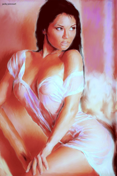 Arts numériques intitulée "sainte femme" par Jacky Joncourt, Œuvre d'art originale, Peinture numérique