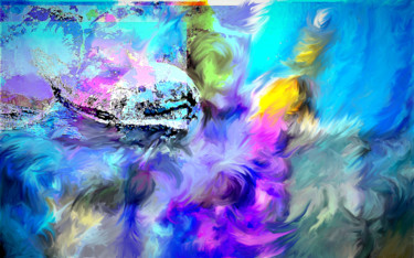 Digital Arts titled "image d'un rêve 1" by Jacky Joncourt, Original Artwork, Digital Painting