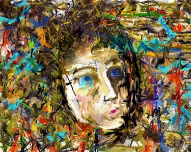 Arts numériques intitulée "j'ai vu la souffran…" par Jacky Joncourt, Œuvre d'art originale, Peinture numérique