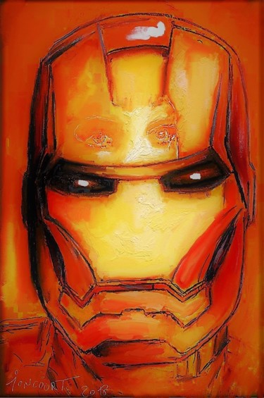 Arts numériques intitulée "iron-man" par Jacky Joncourt, Œuvre d'art originale, Peinture numérique