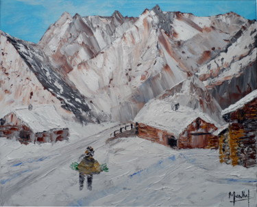 Painting titled "les bergeries" by Jacky Monka, Original Artwork, Oil