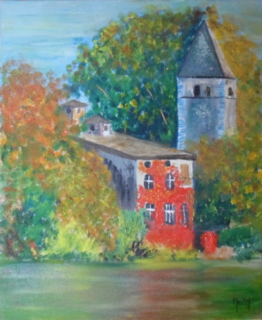 Painting titled "ile-barbe" by Jacky Monka, Original Artwork, Oil